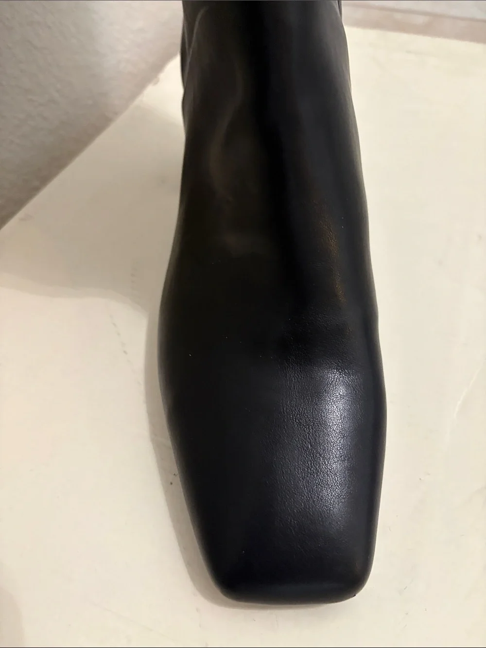 Classic Black Knee-High Leather Boot